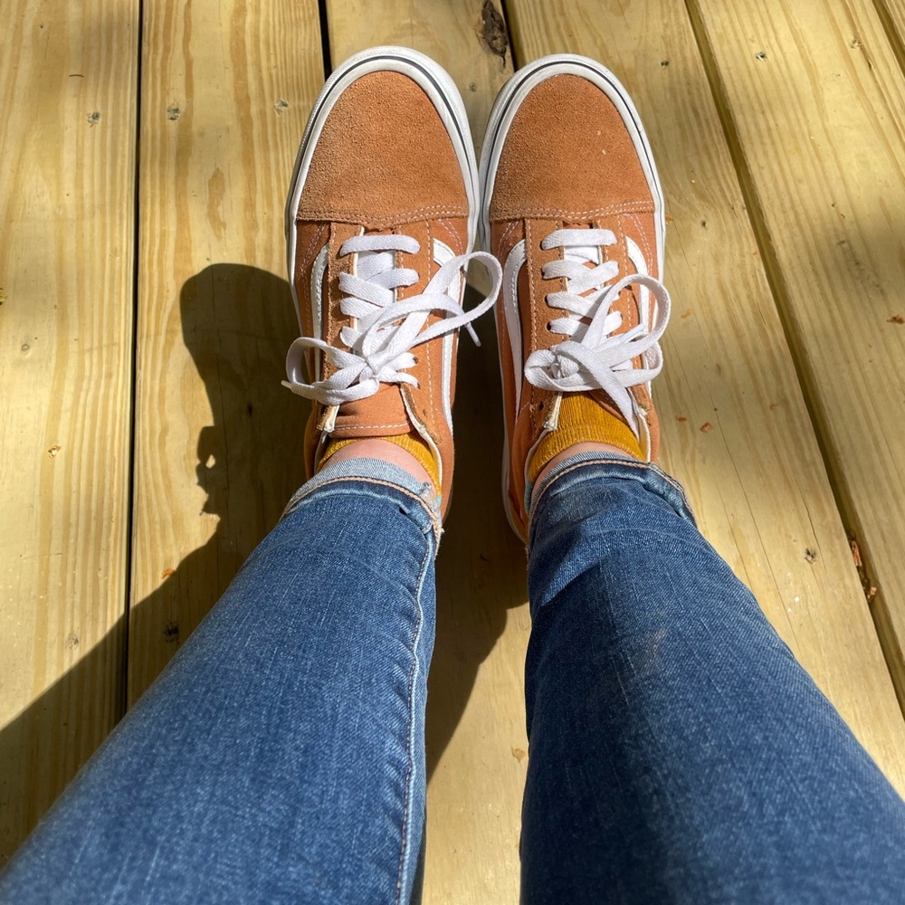Vans Women's Orange tan Suede Sneakers